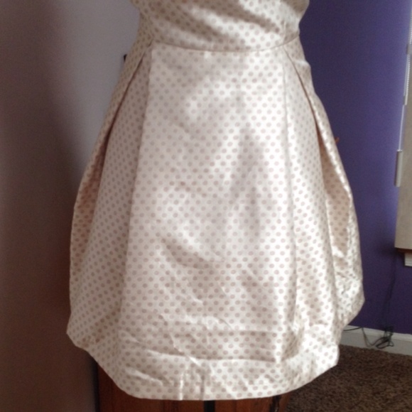 Modcloth Cream and Pink Polka Dot cocktail Dress - Picture 4 of 4
